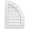 Ekena Millwork Quarter Round Top Right Surface Mount PVC Gable Vent w/ 3-1/2"W x 1"P Standard Frame, 18"W x 26"H GVPQR18X2601SF - alternate 1